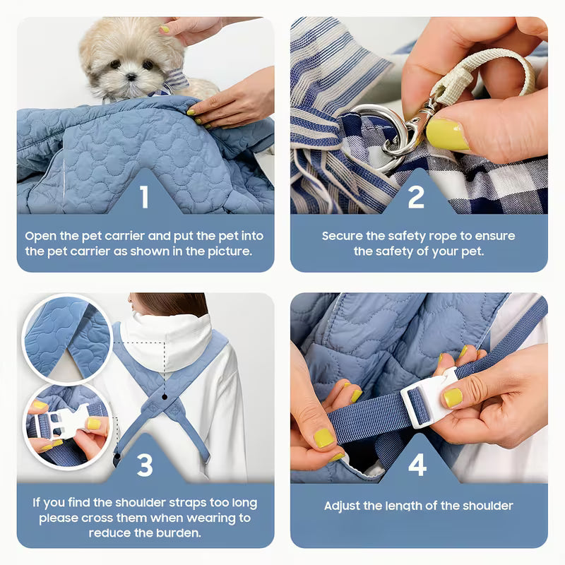 Portable Pet Backpack, Made of Comfortable And Breathable Fabric, Suitable for Outdoor Travel with Cats/Dogs, Designed for Medium to Small Cats/Dogs