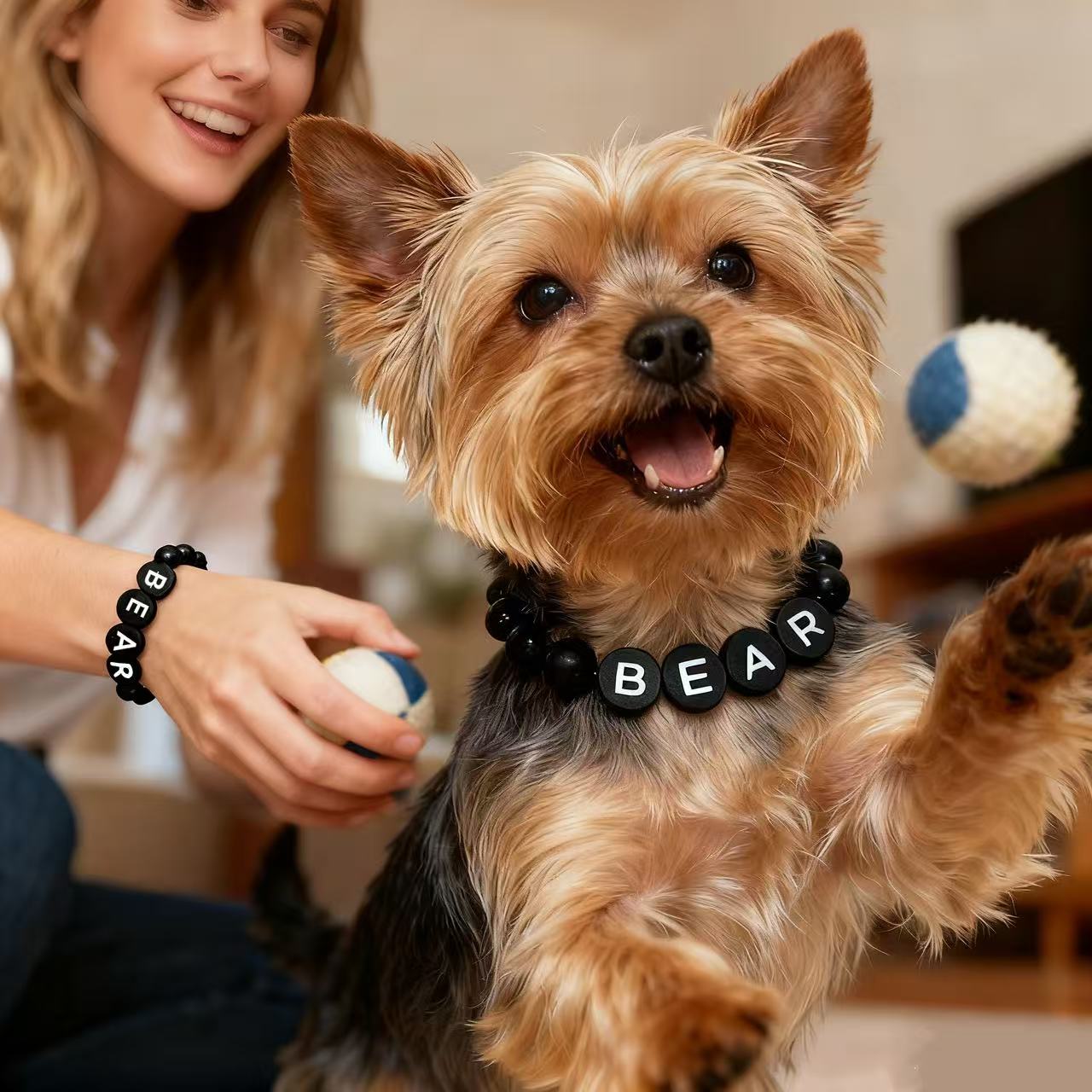 Midnight - Personalization BFF Dog Collar+ Free Matching Bracelet