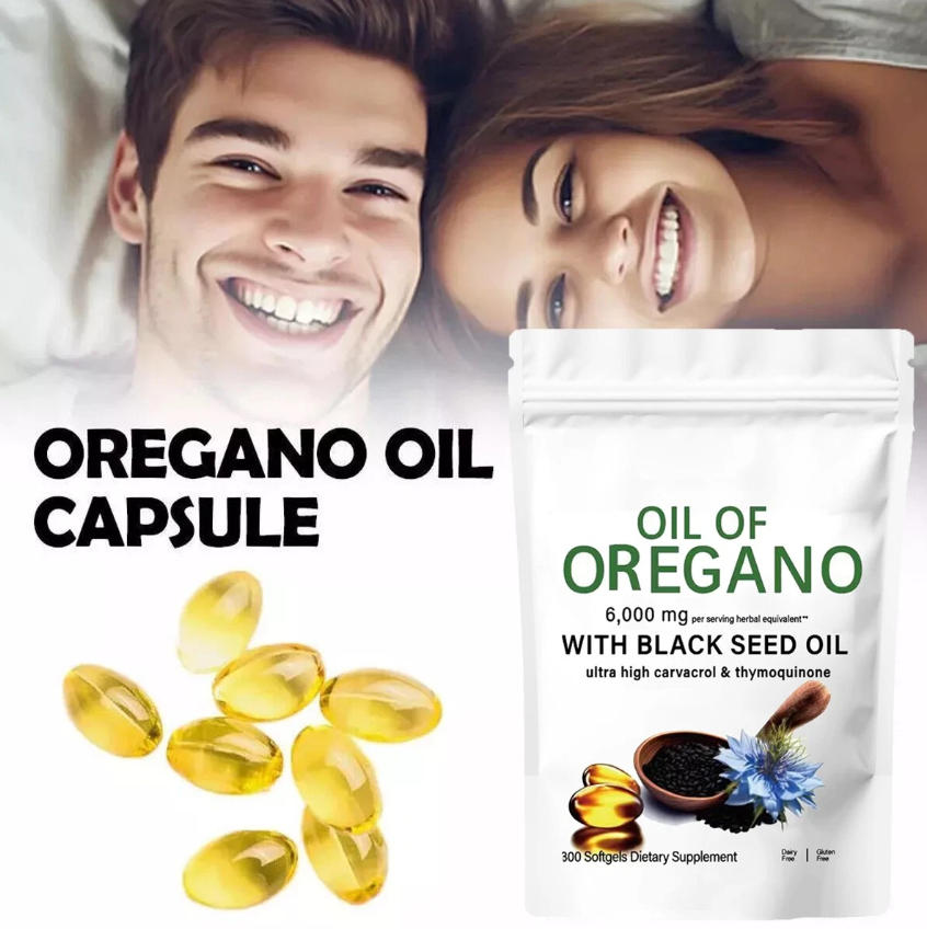Oregano Oil 6000mg 300gels Contains Carvacrol and Thymoquinone