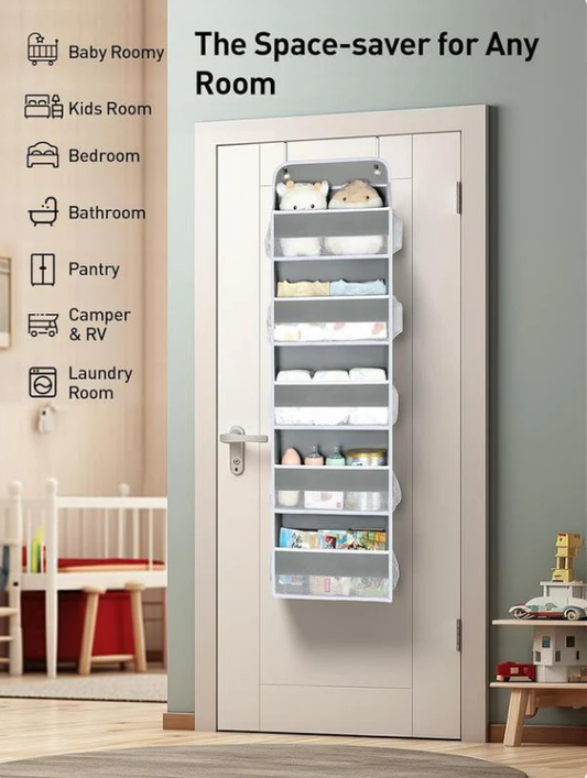 Small Space Savior! No-Drill Over-the-Door Organizer Adds Half a Square Meter of Space