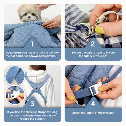 Portable Pet Backpack, Made of Comfortable And Breathable Fabric, Suitable for Outdoor Travel with Cats/Dogs, Designed for Medium to Small Cats/Dogs