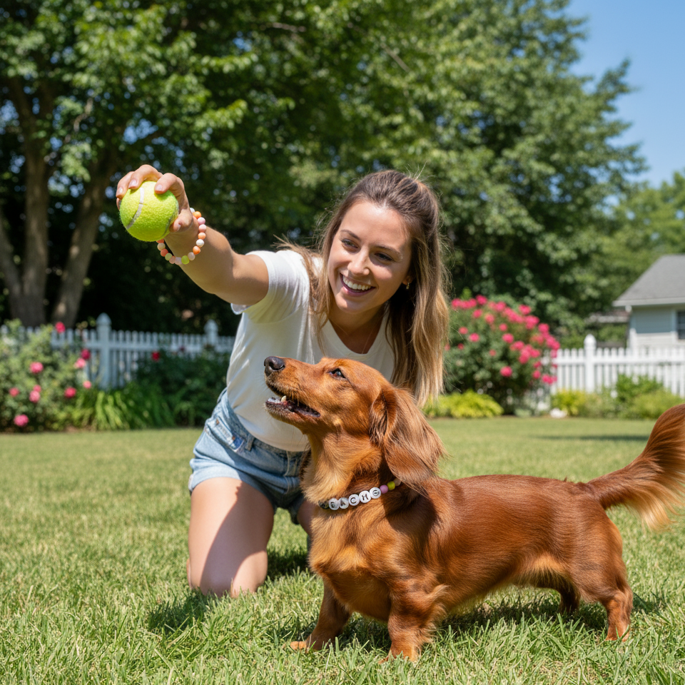 Sunshine - Personalization BFF Dog Collar+ Free Matching Bracelet