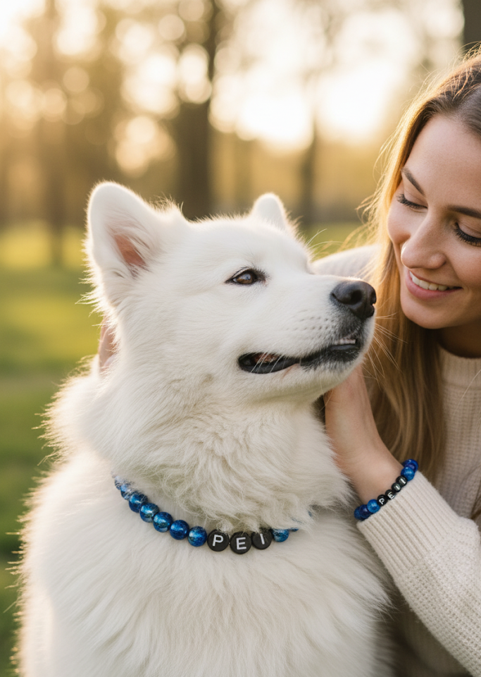 Petawy® Heart of the Ocean - Colliers et bracelets personnalisés pour animaux et propriétaires