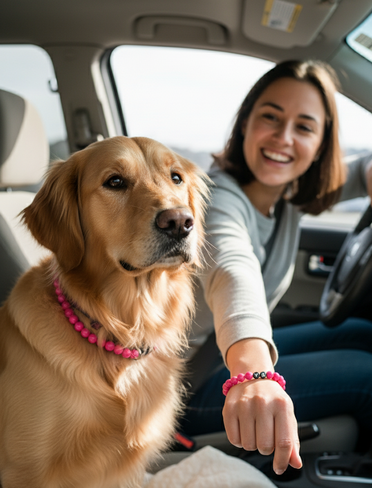 Pink Glam - Personalization BFF Dog Collar+ Free Matching Bracelet