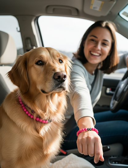 Pink Glam - Personalization BFF Dog Collar+ Free Matching Bracelet