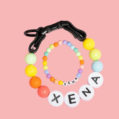 Tears of the Rainbow- Personalization BFF Dog Collar+ Free Matching Bracelet