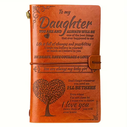 Leather Diary for Daughter A gift from Mom and Dad Perfect for girls' birthdays, graduations, Thanksgiving, Christmas, and other occasions