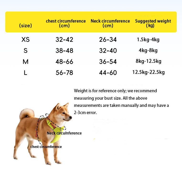 Dog leash and harness set, anti-escape and breathable, suitable for small and medium-sized dogs, with an extendable leash.