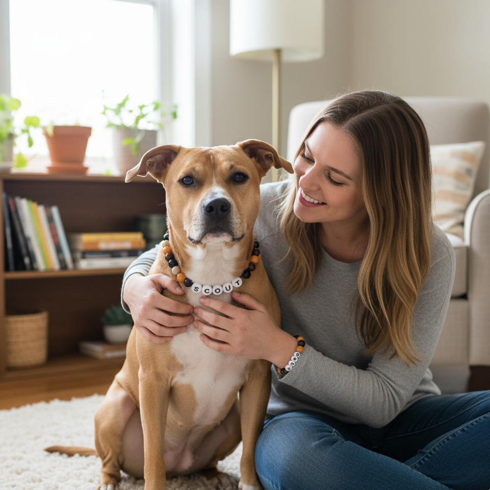 Summer Chocolate - Personalization BFF Dog Collar+ Free Matching Bracelet