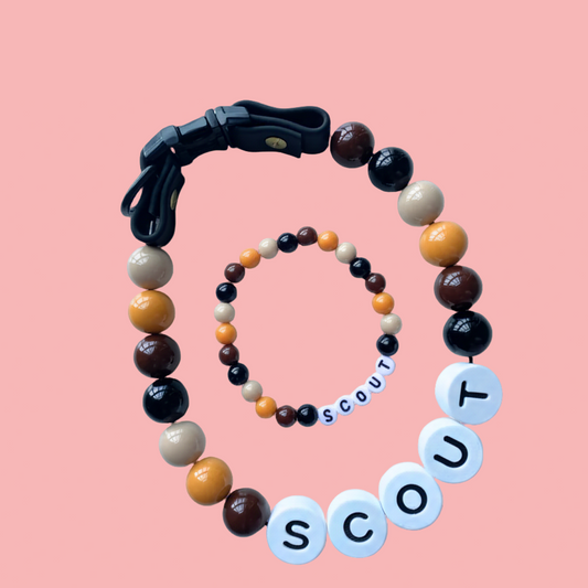 Summer Chocolate - Personalization BFF Dog Collar+ Free Matching Bracelet