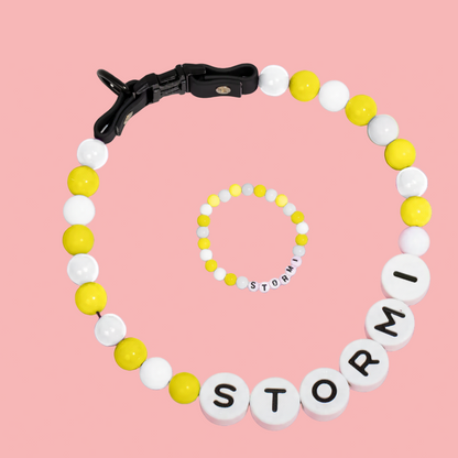 Warm Lemon Cream - Personalization BFF Dog Collar+ Free Matching Bracelet