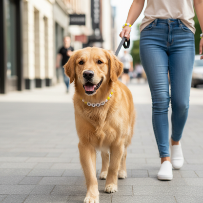 Warm Lemon Cream - Personalization BFF Dog Collar+ Free Matching Bracelet