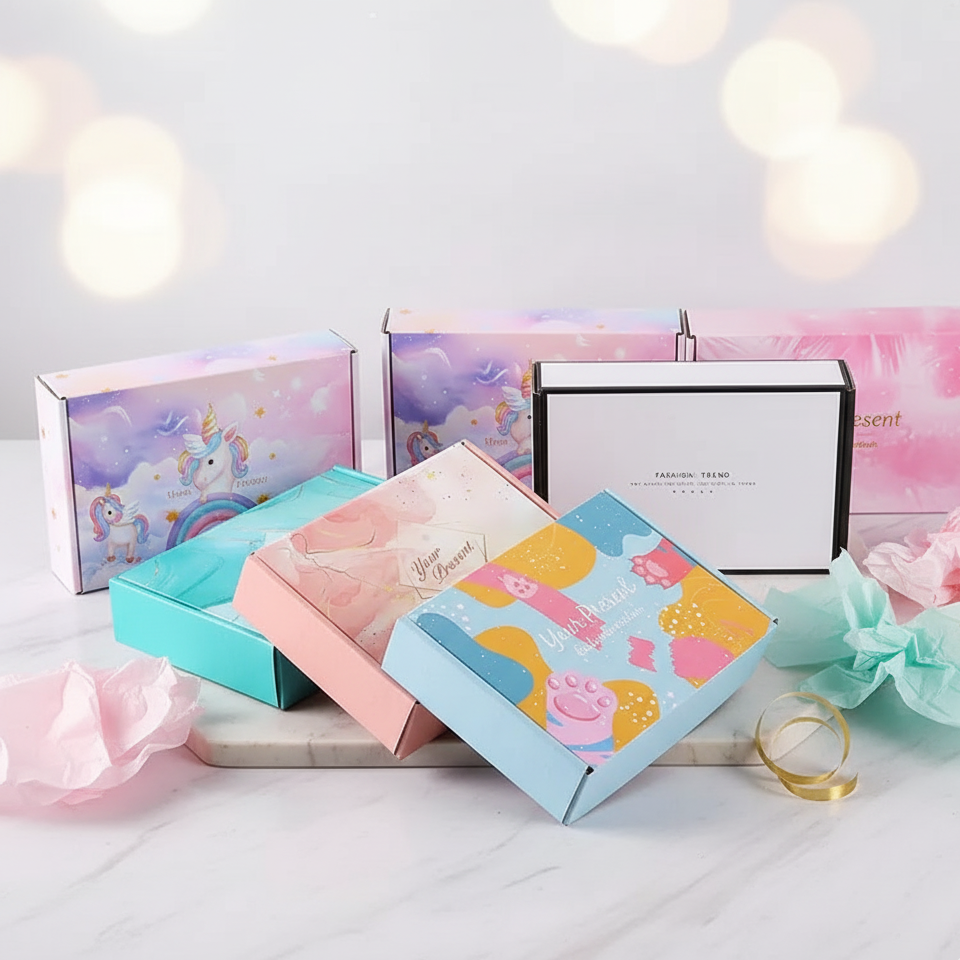 Cute gift box packaging for shipping