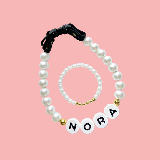 Luminous Pearl - Personalization BFF Dog Collar+ Free Matching Bracelet