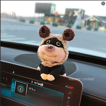 Bee-Dog Plush Dashboard Doll - Car Center Console & Screen Lying Ornament