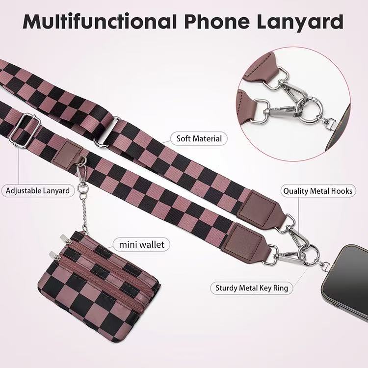 Adjustable Phone Lanyard -Fits All Phone Cases, ID Cards, Credit Cards, Passes, Water Bottle Holders, and Bags. Minimalist Nylon Design. Unisex.