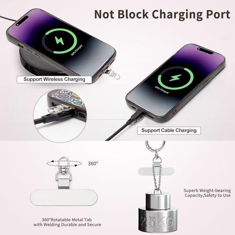 Adjustable Phone Lanyard -Fits All Phone Cases, ID Cards, Credit Cards, Passes, Water Bottle Holders, and Bags. Minimalist Nylon Design. Unisex.