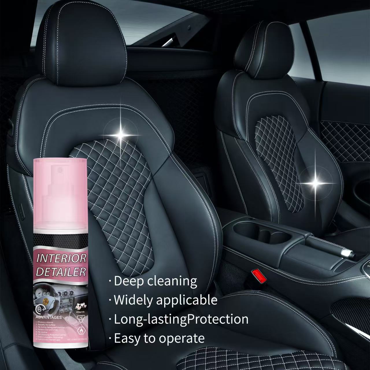 Car Interior Protectant Spray For Leahter and plastic One-Step Tire Shine Spray for Precise, Even Shine and Minimal Overspray ,100ml