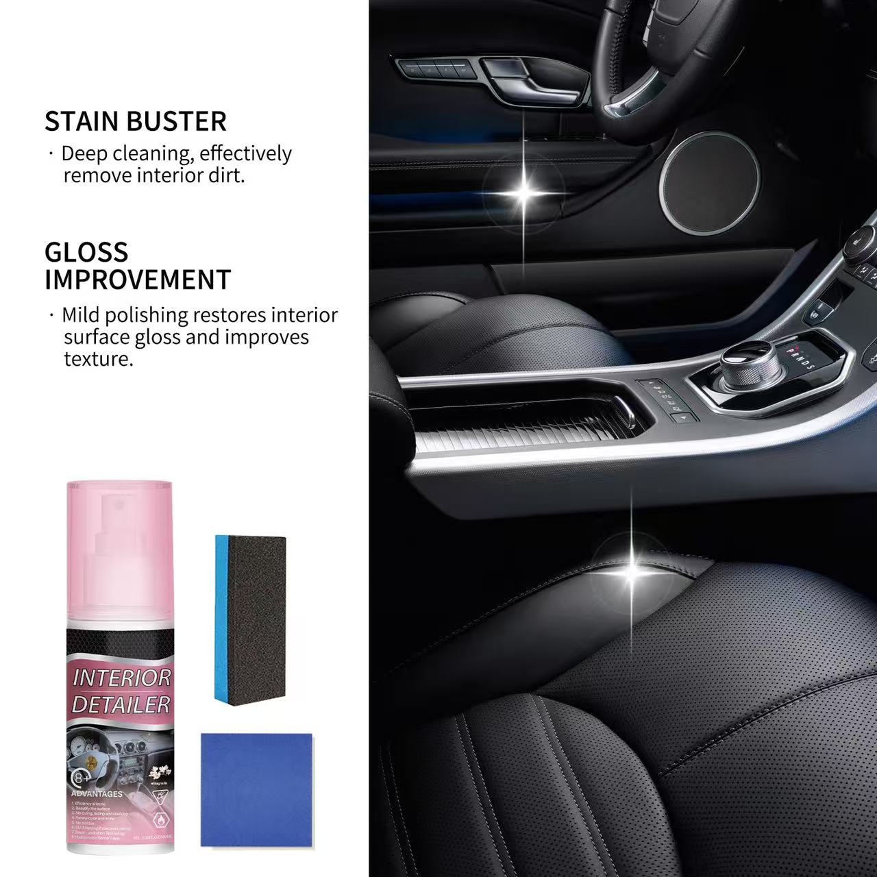 Car Interior Protectant Spray For Leahter and plastic One-Step Tire Shine Spray for Precise, Even Shine and Minimal Overspray ,100ml