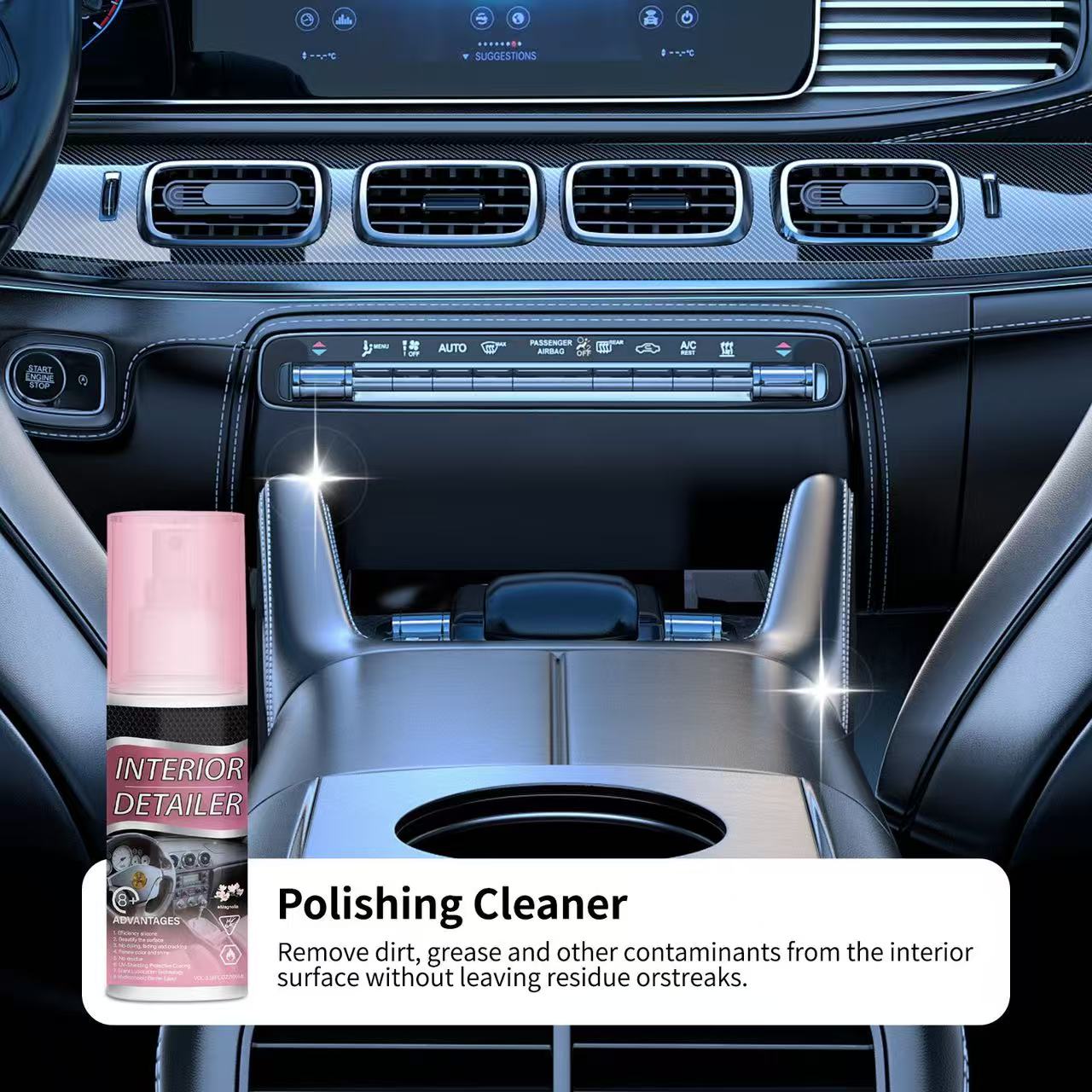 Car Interior Protectant Spray For Leahter and plastic One-Step Tire Shine Spray for Precise, Even Shine and Minimal Overspray ,100ml