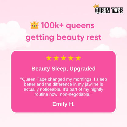 Queen Mouth Tape - 3 month supply mouth tape, pink, gentle, adhesion, 30 Strips, sports accessories