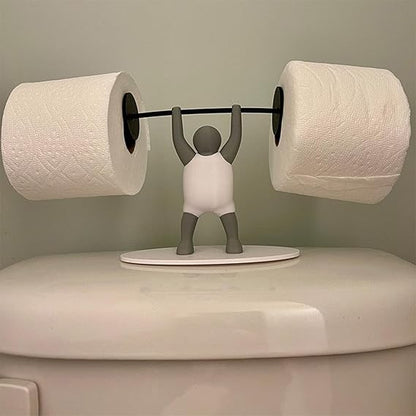 Funny 3D Printing Toilet Roll Holder for Bathroom Barbell Barbell Toilet Roll Holder Funny Bathroom Decor for Home Kitchen Gym