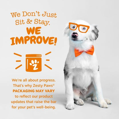 Zesty Paws Multivitamin Treats for Dogs, Glucosamine Chondroitin Joint Support + Digestive Enzymes & Probiotics, Grain Free Dog Vitamins and Supplements for Skin & Coat - 90ct
