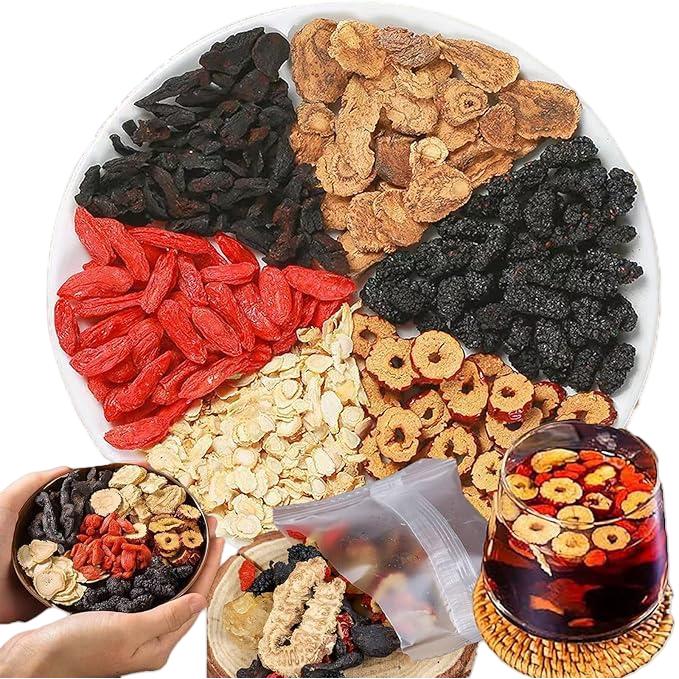 Ginseng Five Treasures Tea | Liver and Kidney Nourishing Vitality Tea | Natural Health Gift Box | Christmas Gift