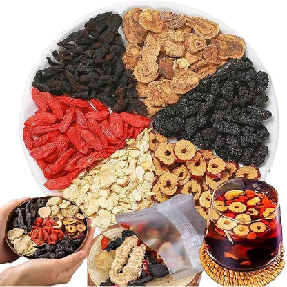 Ginseng Five Treasures Tea | Liver and Kidney Nourishing Vitality Tea | Natural Health Gift Box | Christmas Gift