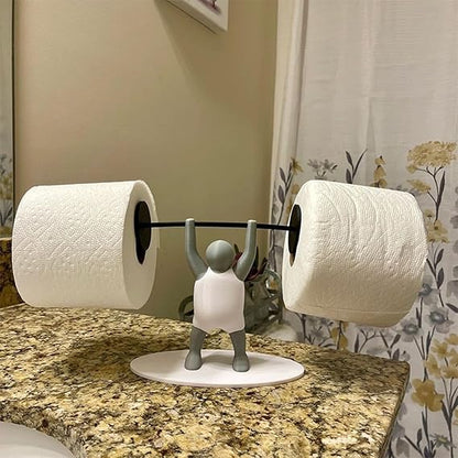 Funny 3D Printing Toilet Roll Holder for Bathroom Barbell Barbell Toilet Roll Holder Funny Bathroom Decor for Home Kitchen Gym
