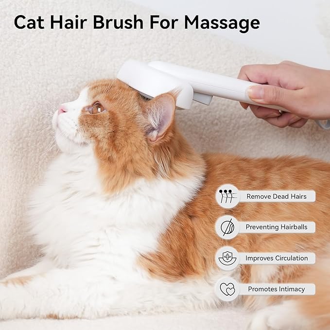 Cat Brush for Shedding, Cat Brushes for Indoor Cats, Cat Brush for Long or Short Haired Cats, Cat Grooming Brush Cat Comb for Kitten Rabbit Massage Removes Loose Fur