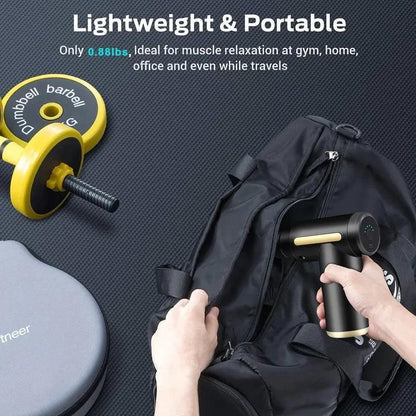 Electric Massage Machine with Replacement Heads, 1 Set Portable Handheld Comfort Muscle Massage Gun,Home Portable USB Rechargeable 6-Speed Body MassageGun,Back Pain Relief Post-Workout Relaxation Black Massager Gift