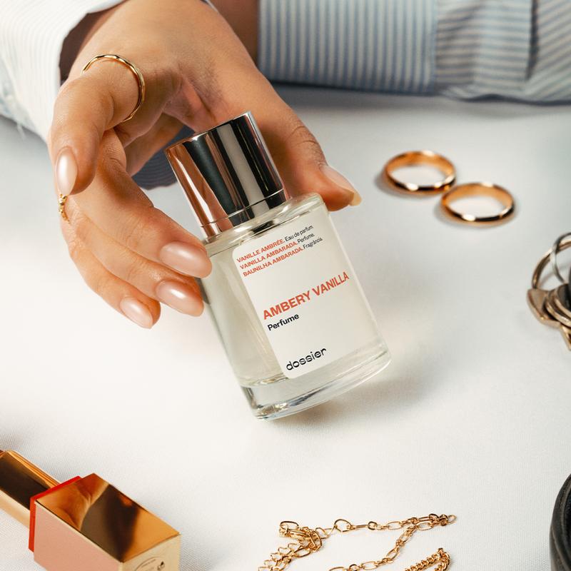 Amber Saffron, Dossier, Women's Perfume, 50ml, Eau de Parfum, Vanilla, Coffee, Pear, Liquorice, Pear, Jasmine