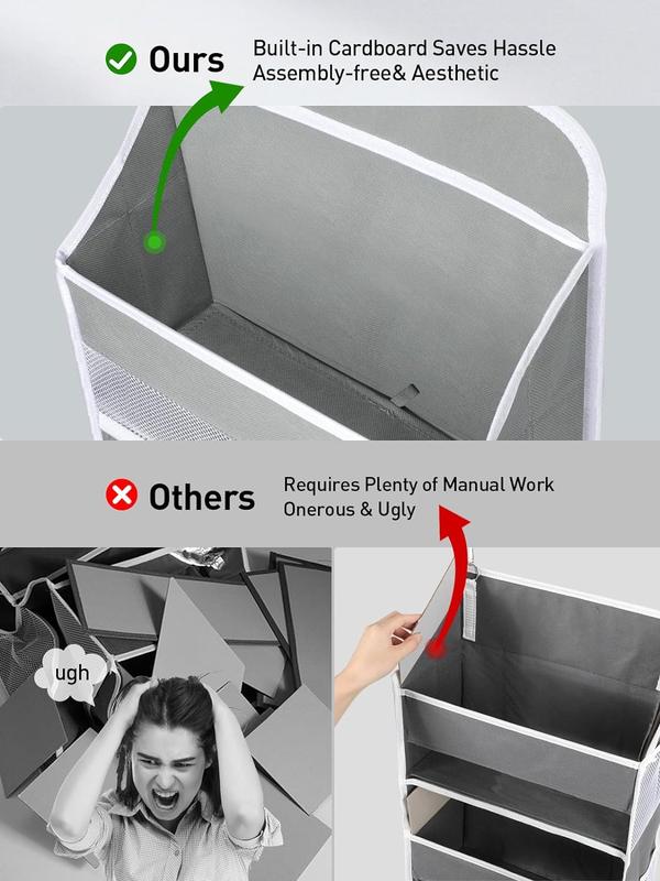 Over-the-Door Organizer | Hanging Storage Bag for Bedroom/Bathroom/Apartments/Dorms | Premium Non-Woven | No Tools | Back to School Must Hav