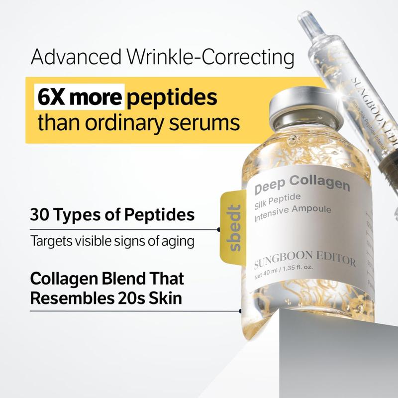 [Sungboon] Silk Lifting Peptide Ampoule | Wrinkle Care | Face-Lift at Home serum with Peptides & Deep Collagen | Plumping, Smooth, Anti aging  (30ml)
