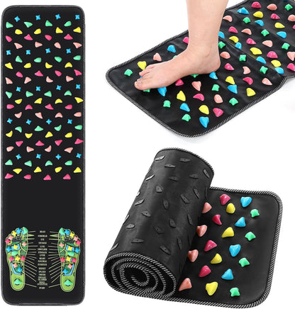 Foot Massage Mat Reflexology Walk Stone Road Foot Massage Acupoint Mat for Acupressure Relaxes for Long Sitting Elderly Students and Office Workers