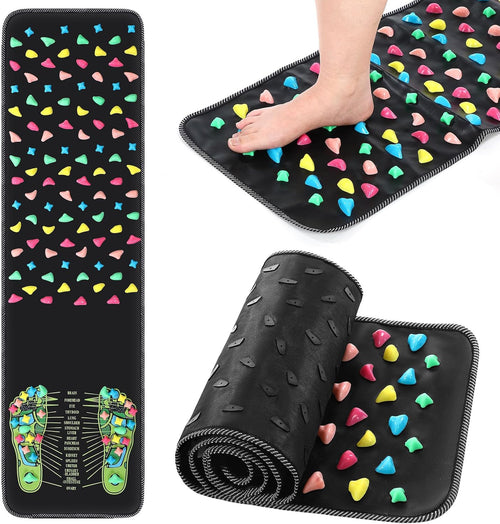 Foot Massage Mat Reflexology Walk Stone Road Foot Massage Acupoint Mat for Acupressure Relaxes for Long Sitting Elderly Students and Office Workers