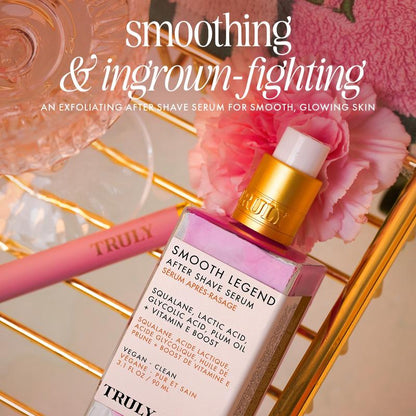 Smooth Legend After Shave Serum – Calms Irritation and Redness – Brightens and Smooths Skin on Legs, Underarms & Pubic Area – Lightweight, Fast-Absorbing Formula for Radiant Skin