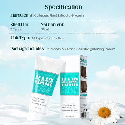 Silk & Keratin Hair Straightening Cream