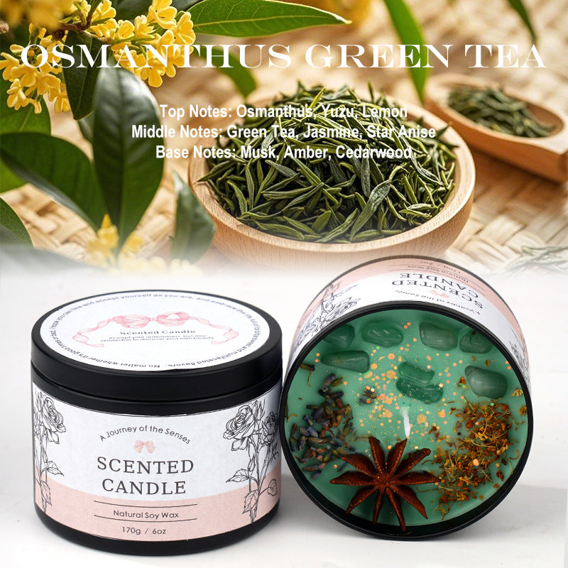 Scented Candles, Aromatherapy  Long-lasting Home Indoor Fragrance,6OZ Creative Crystal Scented Candle,- Candle Gifts for Women Men, Soy Candles Home Scented