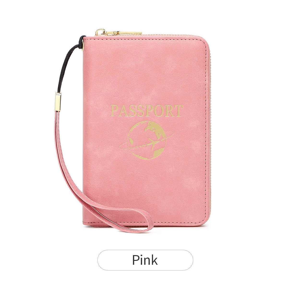 MIYIN RFID Shielded Passport Holder, Multifunctional Travel Wallet with Card Slot, ID Window, Wristband, Zip Closure, Large Capacity