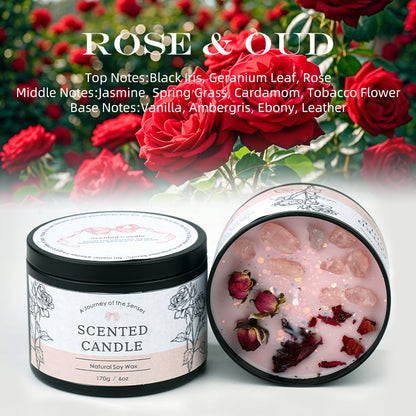 Scented Candles, Aromatherapy  Long-lasting Home Indoor Fragrance,6OZ Creative Crystal Scented Candle,- Candle Gifts for Women Men, Soy Candles Home Scented