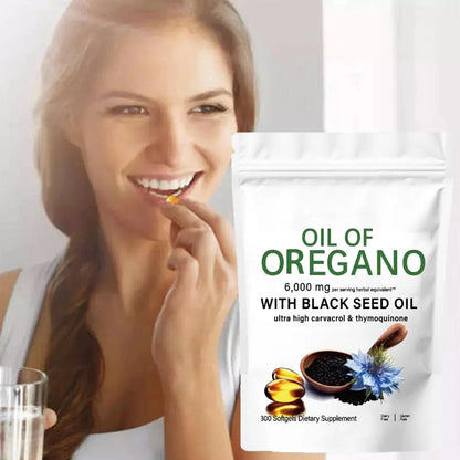 Oregano Oil 6000mg 300gels Contains Carvacrol and Thymoquinone
