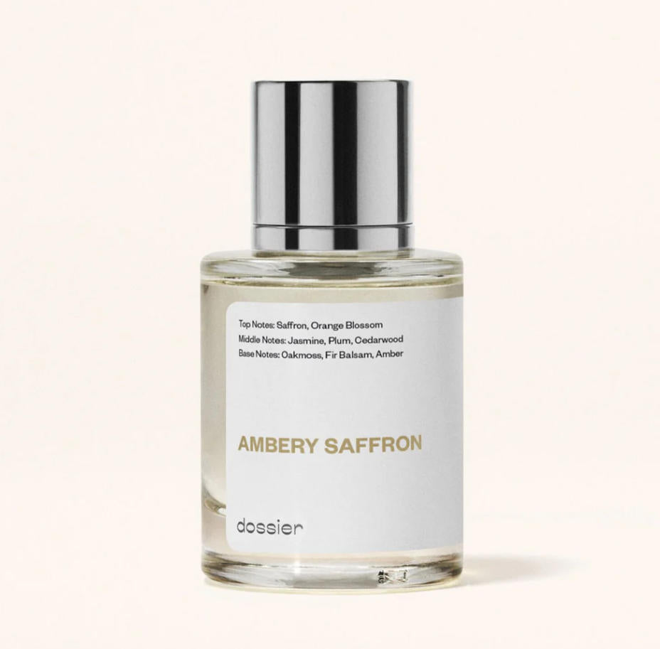 Amber Saffron, Dossier, Women's Perfume, 50ml, Eau de Parfum, Vanilla, Coffee, Pear, Liquorice, Pear, Jasmine