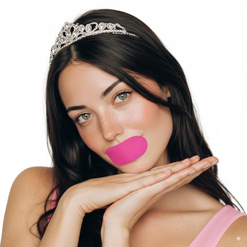 Queen Mouth Tape - 3 month supply mouth tape, pink, gentle, adhesion, 30 Strips, sports accessories