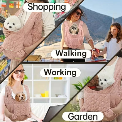 Portable Pet Backpack, Made of Comfortable And Breathable Fabric, Suitable for Outdoor Travel with Cats/Dogs, Designed for Medium to Small Cats/Dogs