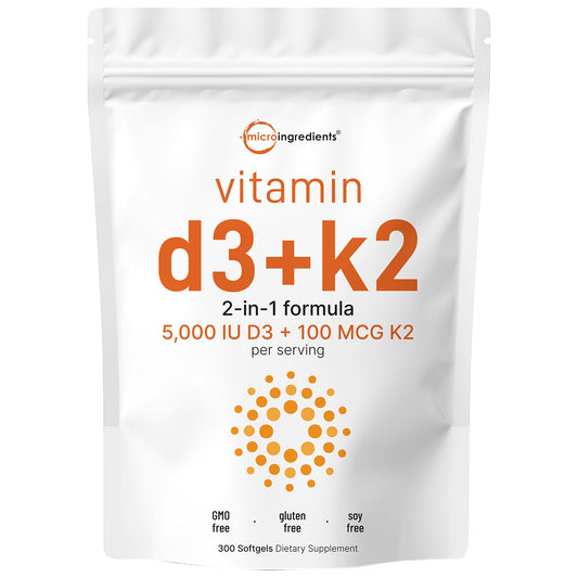 Micro Ingredients Vitamin D3 K2 Softgels 5000IU
